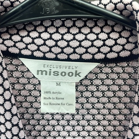 Misook Pink and Black Cardigan - Picture 3 of 3